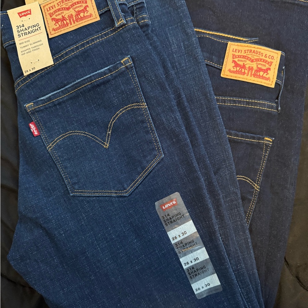 Levi's Dark Blue Straight Jeans